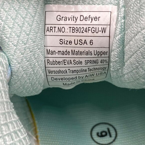 GDEFY Gravity Defyer Mighty Walk Gray/Blue Sneakers Women's Size 6 - Picture 11 of 13